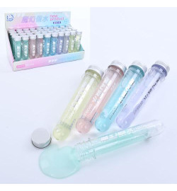 Лизун MK 5142 (160шт) слайм, fake water, в колбі, 14-3см, гліттер, 5 кольорів, 40шт в дисплеї, 36-1